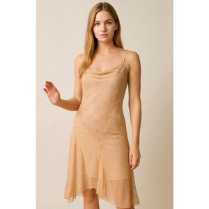 Womans Vintage Jessica McClintock Gunne Sax Slip Dress Small Embroidered 90s Y2K